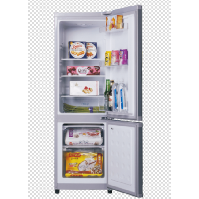 138L Down Mounted Double Doors Silver Refrigerator